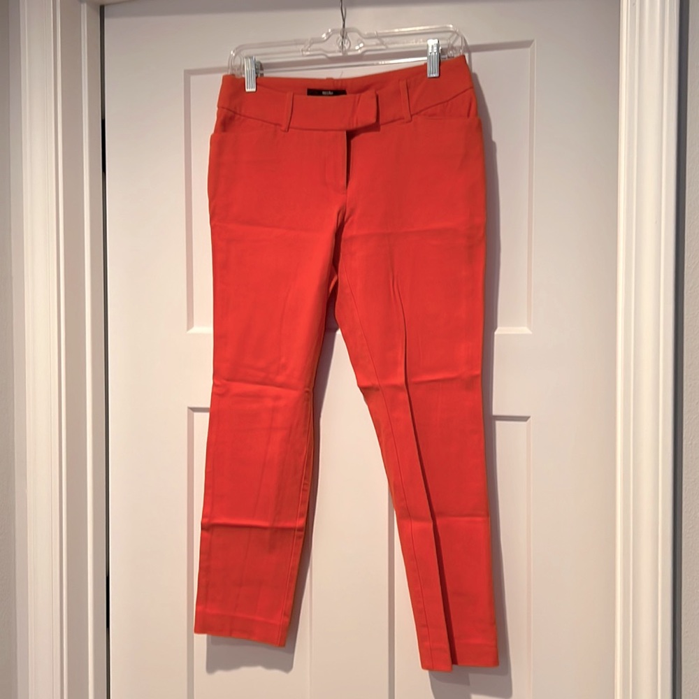 Mossimo Orange Stretch Ankle Pants